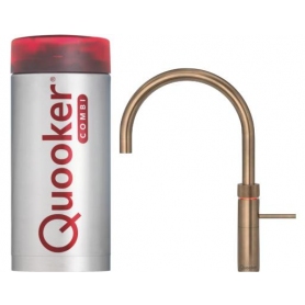 Quooker 2.2FRPTN Combi 2.2 Fusion Round 3 in 1 Boiling Water Tap - Patinated Brass