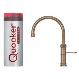 Quooker 3CFRPTN PRO 3 Classic Fusion Round 3 in 1 Tap - Patinated Brass
