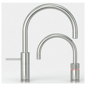 Quooker 3NRRVSTT PRO3 Nordic Round 3 in 1 Boiling Water Twin Taps - Stainless Steel - 1