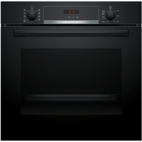 Bosch HBS573BB0B Series 4 Built In Single Oven with Pyrolytic Self Cleaning - Black - 0