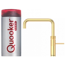 Quooker 2.2FSGLD Combi 2.2 Fusion Square 3-in-1 Boiling Water Tap - Gold