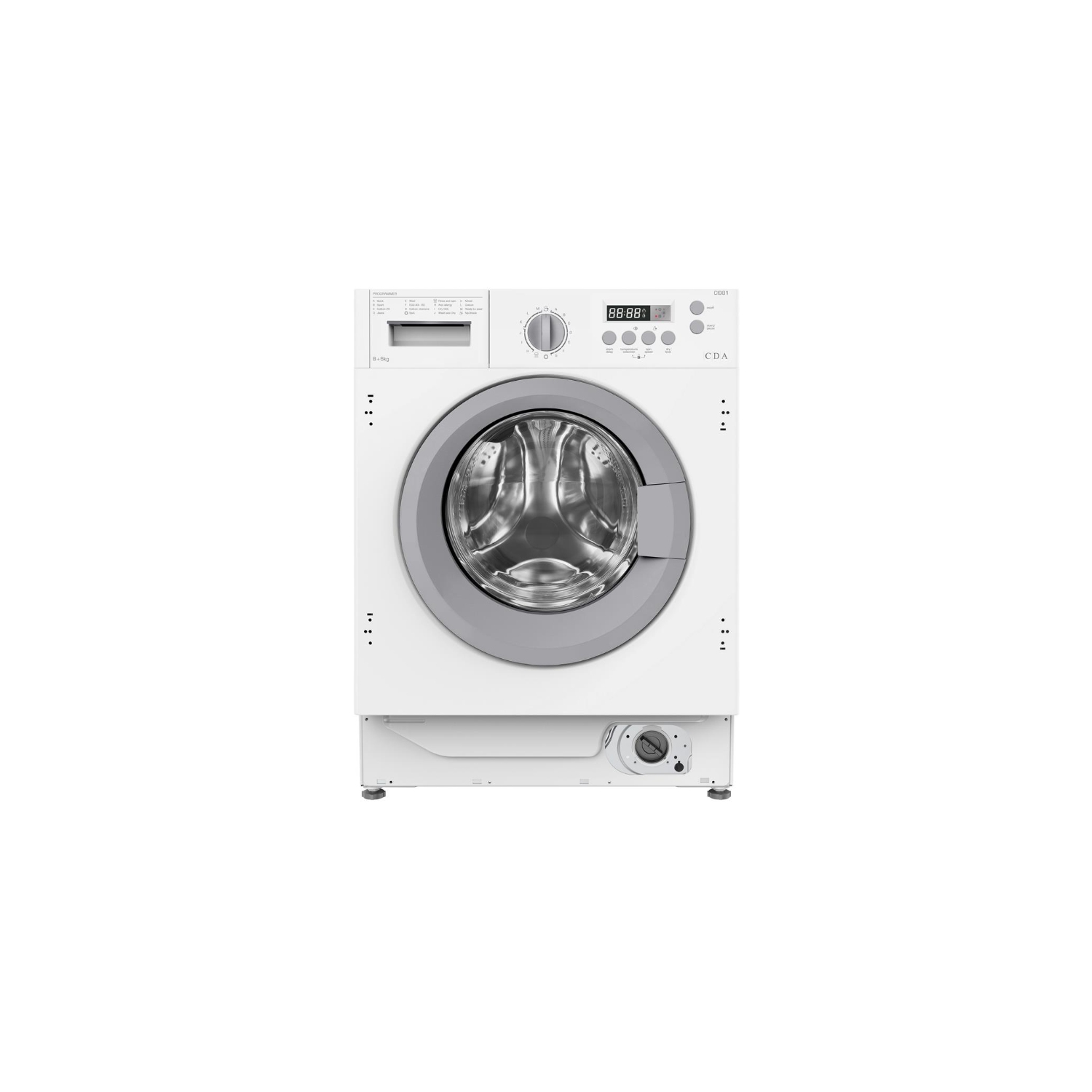 CDA 8kg Wash 6kg Dry 1400rpm Integrated Washer Dryer - 0