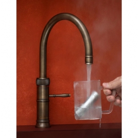 Quooker 2.2CFRPTN Combi 2.2 Fusion Classic Round 3 in 1 Boiling Water Tap - Patinated Brass