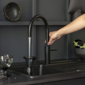 Quooker 2.2FRBLK Combi 2.2 Fusion Round 3-in-1 Boiling Water Tap - Black - 2