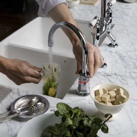 Quooker Combi 2.2CNRNIG Classic Nordic Round Single Tap 3 in 1 Boiling Water Tap - Nickel - 0